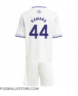 Günstige Aston Villa Boubacar Kamara #44 3rd trikot Kinder 2025-26 Kurzarm (+ Kurze Hosen)